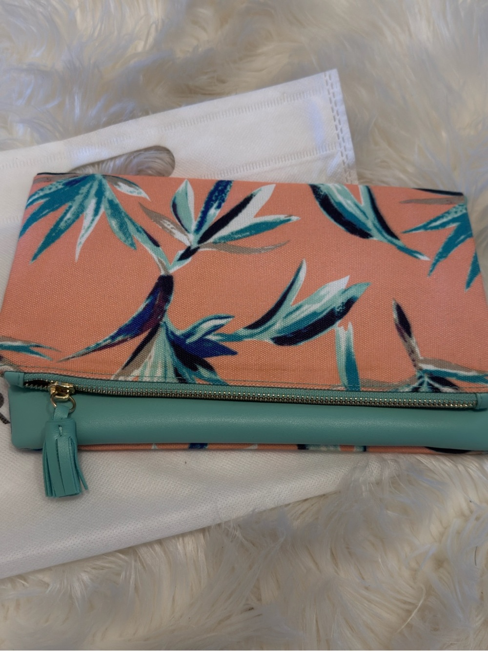 NWOT Rachel Pally LIMITED EDITION reversible leather clutch